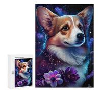 300 PCS Puzzle for Adults Magical Corgi with Flowers -1 Puzzle For Teenagers Improve Memory Every Piece Is Unique - Learning Educational Toys 300 PCS