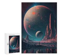 300 PCS Puzzle For Adults Mars Landscape with Astronaut Jigsaw for Adults Relax Games Staycation Kill Time Deal As Gifts for The Whole Family 300 PCS