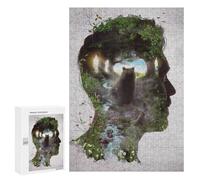 300 PCS Puzzle For Adults Meeting The Bear King Jigsaws for Adults Puzzle Improve Memory Wishlist with Santa Claus Stress Reduction Gifts 300 PCS