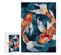 300 PCS Puzzle for Adults Metallic Koi II Puzzle For Teenagerss Improve Memory Fun Activities at Home Stress Reduction Gifts 300 PCS