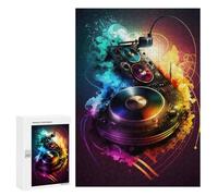 300 PCS Puzzle For Adults Music Vinyl Record Jigsaws for Adults Relax Games Pattern Assembly Deal As Gifts for The Whole Family 300 PCS