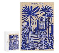 300 PCS Puzzle For Adults Naples, Italy Illustration Jigsaws for Adults Puzzle Improve Memory Wishlist with Santa Claus Stress Reduction Gifts 300 PCS