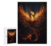 300 PCS Puzzle For Adults Phoenix Rise Mythical Firebird Art Adult Jigsaw Puzzle Anti-Stress Toys Enhance Memory Help The Brain Exercise 300 PCS