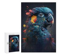 300 PCS Puzzle For Adults Proud Blue Parrot Jigsaws for Adults Relax Games Pattern Assembly Deal As Gifts for The Whole Family 300 PCS