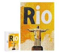 300 PCS Puzzle for Adults Rio De Janeiro Christ The Redeemer Adult Jigsaw Puzzle Brain Teaser Game But Fun And Humorous Fun at Home Activities, 300 PCS