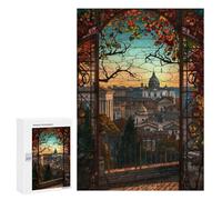 300 PCS Puzzle For Adults Romes Twilight View Jigsaw for Adults Relax Games Staycation Kill Time Deal As Gifts for The Whole Family 300 PCS