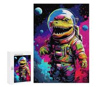 300 PCS Puzzle for Adults Space Dinosaur Astronaut Art Print-4 Puzzle For Teenagerss Improve Memory Fun Activities at Home Stress Reduction Gifts 300 PCS