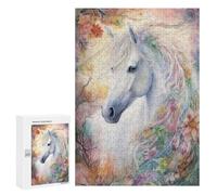 300 PCS Puzzle for Adults Stunning White Horse Puzzle For Teenagers Improve Memory Every Piece Is Unique - Learning Educational Toys 300 PCS