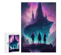 300 PCS Puzzle for Adults Three Figures Gazing at A Floating Island Adult Jigsaw Puzzle Brain Teaser Game But Fun And Humorous Fun at Home Activities, 300 PCS