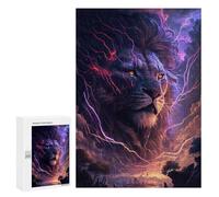 300 PCS Puzzle for Adults Thundering Lion Stormscape Puzzle For Teenagerss Improve Memory Fun Activities at Home Stress Reduction Gifts 300 PCS