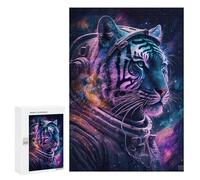 300 PCS Puzzle For Adults Tiger Astronaut Space Art Print-7 Jigsaws for Adults Puzzle Improve Memory Wishlist with Santa Claus Stress Reduction Gifts 300 PCS