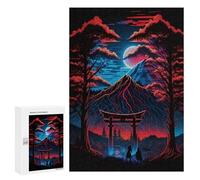 300 PCS Puzzle For Adults Torii Gate Under The Moonlit Sky Adult Jigsaw Puzzle Anti-Stress Toys Enhance Memory Help The Brain Exercise 300 PCS