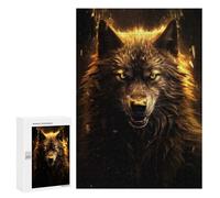 300 PCS Puzzle For Adults Unleashed Black Wolf Jigsaws for Adults Relax Games Pattern Assembly Deal As Gifts for The Whole Family 300 PCS