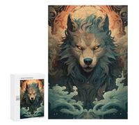 300 PCS Puzzle For Adults Unreal Magical Wolf Jigsaws for Adults Puzzle Enhance Memory Fun Activities at Home for Is Ideal As A Gift 300 PCS