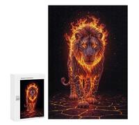 300 PCS Puzzle for Adults Volcanic Fiery Lion Puzzle For Teenagers Improve Memory Every Piece Is Unique - Learning Educational Toys 300 PCS