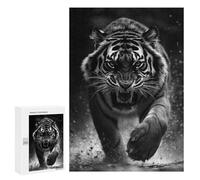 300 PCS Puzzle For Adults Wild Tiger Roar -1 Jigsaw Puzzles for Teenagers Staycation Kill Time Challenging To Complete Educational Family Game 300 PCS