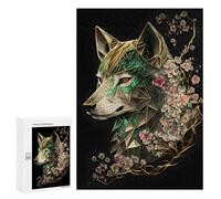 300 PCS Puzzle For Adults Wolf Cherry Blossoms Dark Jigsaws for Adults Relax Games Pattern Assembly Deal As Gifts for The Whole Family 300 PCS