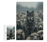 300 PCS Puzzle For Adults Wolf Sheep Hunter Jigsaw for Adults Relax Games Staycation Kill Time Deal As Gifts for The Whole Family 300 PCS