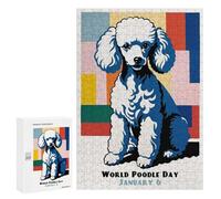 300 PCS Puzzle for Adults World Poodle Day Art Print Puzzle For Teenagers Improve Memory Every Piece Is Unique - Learning Educational Toys 300 PCS