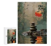 300 PCS Puzzle For Adults Zen Garden Sunset Jigsaws for Adults Relax Games Pattern Assembly Deal As Gifts for The Whole Family 300 PCS