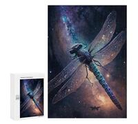 300 PCS Puzzle For Teenagers Cosmic Dragonfly Art Print-1 Adult Jigsaw Puzzles Difficult Hard Challenging To Complete Challenging Family Fun Game 300 PCS