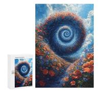 300 PCS Puzzle For Teenagers Floral Spiral Pathway Adult Jigsaw Puzzles Difficult Hard Challenging To Complete Challenging Family Fun Game 300 PCS