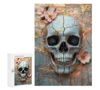 300 PCS Puzzle For Teenagers Gothic Skull Wall Art Decor-3 Adult Jigsaw Puzzles Difficult Hard Challenging To Complete Challenging Family Fun Game 300 PCS