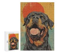 300 PCS Puzzle For Teenagers Rottweiler Wall Art Print Adult Jigsaw Puzzles Stress Reliever Challenging To Complete Birthday And Unique Gifts 300 PCS