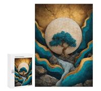 300 PCS Puzzle For Teenagers Serene Moonlit Forest Landscape Adult Jigsaw Puzzles Difficult Hard Challenging To Complete Challenging Family Fun Game 300 PCS