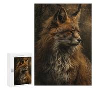 300 PCS Puzzle For Teenagers Wild Fox Portrait -1 Adult Jigsaw Puzzles Difficult Hard Challenging To Complete Challenging Family Fun Game 300 PCS