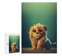 300 PCS Puzzle For Teenagerss Adorable Lion Cub Illustration Puzzles for Adults Hands-on Game Pattern Assembly Unique Gifts for Birthday And Christmas 300 PCS