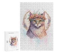 300 PCS Puzzle For Teenagerss American Curl Cat Breed Jigsaw for Adults Relax Games Pattern Assembly Unique Gifts for Birthday And Christmas 300 PCS