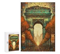 300 PCS Puzzle for Teenagerss Arc De Triomphe Abstract 2 Adult Jigsaw Puzzle Family Games Enhance Memory Gifts for Friends And Family 300 PCS