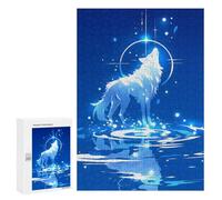 300 PCS Puzzle For Teenagerss Celestial Wolf Puzzles for Adults DIY Toys But Fun And Humorous Unique Gifts for Birthday And Christmas 300 PCS