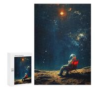 300 PCS Puzzle For Teenagerss Chilling Spaceman Jigsaw for Adults Anti-Stress Toys Analysis And Logic Parent-child Interaction 300 PCS