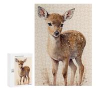 300 PCS Puzzle For Teenagerss Cute Deer Fawn Painting Puzzles for Adults Hands-on Game Pattern Assembly Unique Gifts for Birthday And Christmas 300 PCS
