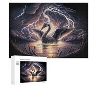 300 PCS Puzzle For Teenagerss Enchanted Swan Storm Puzzles for Adults Hands-on Game Pattern Assembly Unique Gifts for Birthday And Christmas 300 PCS