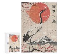 300 PCS Puzzle For Teenagerss Japanese Kanji Crane Bird Jigsaw for Adults Relax Games Pattern Assembly Unique Gifts for Birthday And Christmas 300 PCS