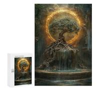 300 PCS Puzzle For Teenagerss Mystical Tree with Fire Ring Puzzles for Adults DIY Toys But Fun And Humorous Unique Gifts for Birthday And Christmas 300 PCS