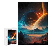 300 PCS Puzzle For Teenagerss Planetary Horizon -6 Adult Jigsaw Puzzle Toy Wall Decor Hand Speed Race Unique Gifts for Birthday And Christmas 300 PCS