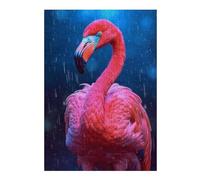 300 PCS Puzzle For Teenagerss Rainbow Flamingo in The Rain Jigsaw for Adults Brain Teaser Game Analysis And Logic Difficult And Challenge 300 PCS