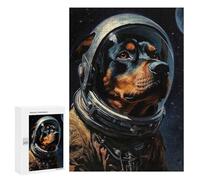 300 PCS Puzzle For Teenagerss Rottweiler The Astronaut Jigsaw for Adults Relax Games Pattern Assembly Unique Gifts for Birthday And Christmas 300 PCS