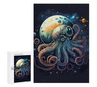 300 PCS Puzzle For Teenagerss Space Octopus Adventure Adult Jigsaw Puzzle Toy Wall Decor Hand Speed Race Unique Gifts for Birthday And Christmas 300 PCS