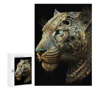 300 PCS Puzzle For Teenagerss Steampunk Leopard Portrait Adult Jigsaw Puzzle Toy Wall Decor Hand Speed Race Unique Gifts for Birthday And Christmas 300 PCS