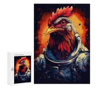 300 PCS Puzzle Space Chicken Suit Puzzles Für Erwachsene: Knobelspaß, Humorvoll Und Herausfordernd - Einzigartige Geburtstags- Und Weihnachtsgeschenke 300 PCS