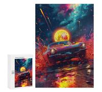 300 PCS Puzzle Vibrant Retro Car Artwork Puzzles Für Erwachsene: Knobelspaß, Humorvoll Und Herausfordernd - Einzigartige Geburtstags- Und Weihnachtsgeschenke 300 PCS
