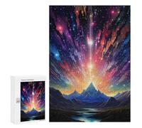 300 PCS Puzzles Cosmic Mountain Aurora Puzzles Für Erwachsene Familienaktivitäten Fördert Das Gehirntraining Ideal Als Geschenk Für Die Ganze Familie 300 PCS