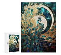 300 PCS Puzzles for Adults Abstract Peacock Kintsugi Jigsaws for Adults Relax Games Presents for Women Birthday And Unique Gifts 300 PCS