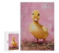 300 PCS Puzzles for Adults Adorable Yellow Duckling Painting Jigsaw Puzzles for Adults Improve Memory Help The Brain Exercise Gifts for Friends And Family 300 PCS