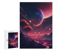 300 PCS Puzzles for Adults Alien Landscape with Celestial Bodies Jigsaws for Adults Relaxing Games Presents for Women Unique Gifts for Birthday And Christmas 300 PCS